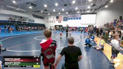 43 lbs Round 1 - Kashtyn Grant, Torrington Wrestling Club vs Bennett Booth, Windy City Wrestlers