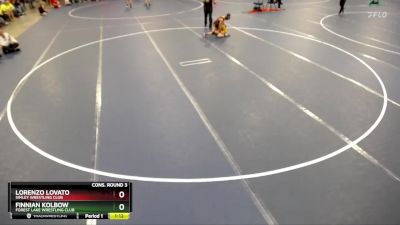 78 lbs Cons. Round 3 - Lorenzo Lovato, Simley Wrestling Club vs Finnian Kolbow, Forest Lake Wrestling Club