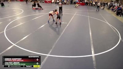 93 lbs Quarterfinal - Arron Goepfert, Centennial Youth Wrestling vs Colton Libson, Scoring Edge Wrestling Center