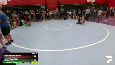 90 lbs Round 3 (6 Team) - Ryatt Rodden, BB Wrestling vs Drew Brinkmeier, Spartan Mat Club