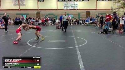 68 lbs Cons. Semi - Jordan Arenz, Gloucester City vs Carter Bristow, Henlopen Hammers