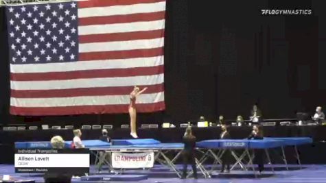 Allison Lovett - Individual Trampoline, CEGW - 2021 USA Gymnastics Championships