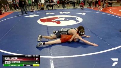 100-106 lbs Quarterfinal - Amon Napier, Torrington Wrestling Club vs Brody Shepard, Wyoming