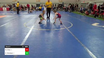 M50-5th lbs Round 1 - Nathaniel Clay, OH vs Ellis Dziuban, NY