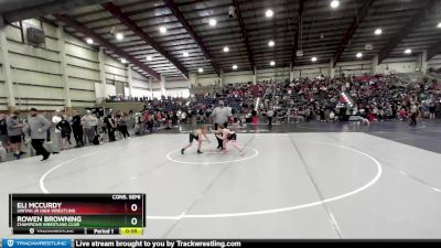 86 lbs Cons. Semi - Rowen Browning, Champions Wrestling Club vs Eli McCurdy, Uintah Jr High Wrestling