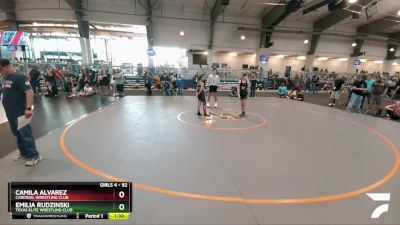 92 lbs Quarterfinal - Emilia Rudzinski, Texas Elite Wrestling Club vs Camila Alvarez, Cardinal Wrestling Club