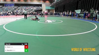 67 lbs Quarterfinal - Quentin Neal, Greater Heights Wrestling vs Uriah Barabin, Grindhouse