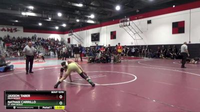 120 lbs 1st Place Match - Nathan Carrillo, St John Bosco vs Jaxson Taber, Palm Desert