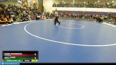 132 lbs Semifinal - Hoyt Hvass, Lewiston vs Kaden Bunderson, Pocatello