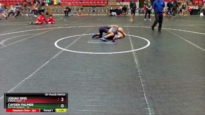 105 lbs Finals (2 Team) - Cayden Palmer, Dayton Bandits vs Josiah Sims, Xtreme Team