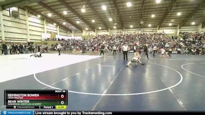 80 lbs Cons. Round 1 - Remington Bowen, Team Prestige vs Bear Winter, Sanderson Wrestling Academy