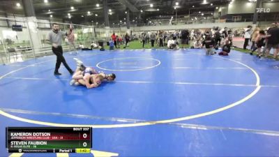 113 lbs Round 4 - Steven Faubion, K-VEGAS ELITE vs Kameron Dotson, Jefferson Wrestling Club - USA