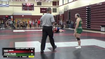 JV-25 lbs Round 3 - Sydnie Miller, Cedar Rapids Kennedy vs Rory Siems, AGWSR