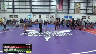 95 lbs Champ. Round 2 - Zachary Leto, Tampa Bay Tiger Wrestling vs Jacob Heineman, Poquoson Athletic Association