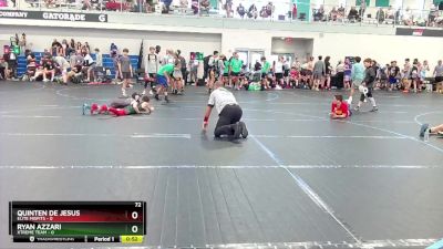 72 lbs Finals (8 Team) - Ryan Azzari, Xtreme Team vs Quinten De Jesus, Elite Misfits