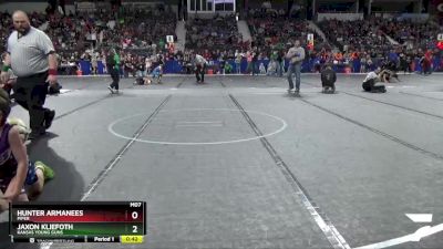 70 lbs Quarterfinal - Hunter Armanees, Piper vs Jaxon Kliefoth, Kansas Young Guns