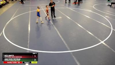 59 lbs Quarterfinal - Greyson McCrae, Hastings Wrestling Club vs Ace Gritti, Centennial Youth Wrestling