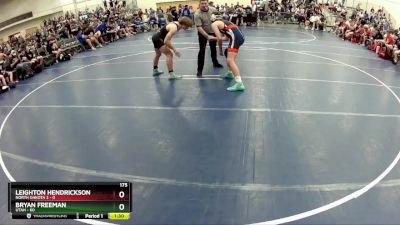 175 lbs Round 4 (6 Team) - Bryan Freeman, Utah vs Leighton Hendrickson, North Dakota 2