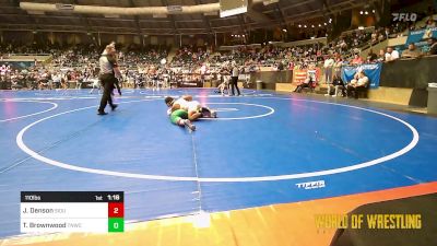 110 lbs Round Of 16 - Jayden Denson, Siouxland Wrestling Academy vs Talan Brownwood, Top Notch Wrestling Club