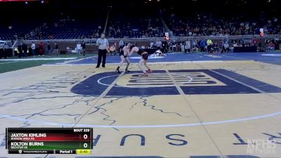 D4-106 lbs Cons. Round 3 - Jaxton Kimling, Hudson Area HS vs Kolton Burns, Decatur HS