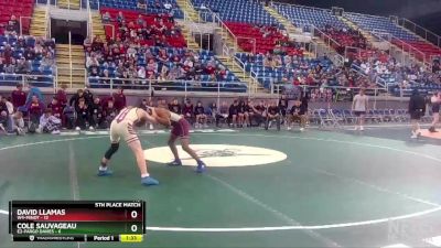 113 lbs Placement Matches (8 Team) - David Llamas, W4-Minot vs Cole Sauvageau, E2-Fargo Davies