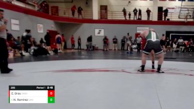 285 lbs Cons. Round 3 - Nico Ramirez, Mount Olive vs Cale Gray, Indianapolis