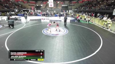 94 lbs Quarterfinal - Jayleen Quenga, Bloodline Wrestling vs Olivia Anderson, Red Wave Wrestling