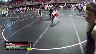 100 lbs Champ. Round 1 - Mason Winters, Ainsworth Wrestling Club vs Brogan Ruff, Sutherland Youth Wrestling Club