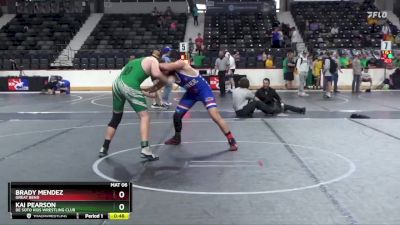 175 lbs Cons. Round 1 - Kai Pearson, De Soto Kids Wrestling Club vs Brady Mendez, Great Bend