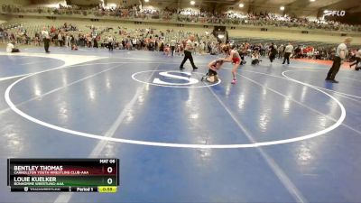 75 lbs 5th Place Match - Bentley Thomas, Carrollton Youth Wrestling Club-AAA vs Louie Kuelker, Bonhomme Wrestling-AAA 