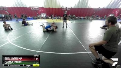 175 lbs Round 4 (16 Team) - Maximus Hanson, BBE/Waska vs Gavin Hinderman, Iowa Grant/Highland