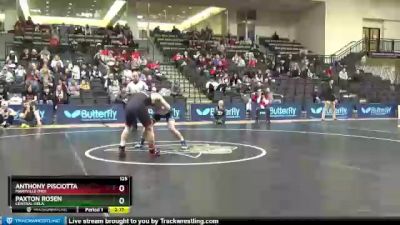 125 lbs Semifinal - Anthony Pisciotta, Maryville (MO) vs Paxton Rosen, Central Okla.