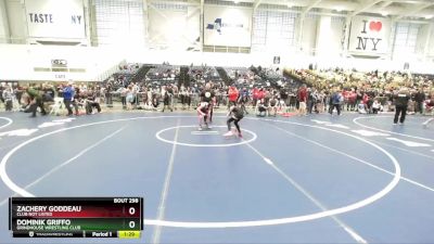 87 lbs Quarterfinal - Dominik Griffo, Grindhouse Wrestling Club vs Zachery Goddeau, Club Not Listed