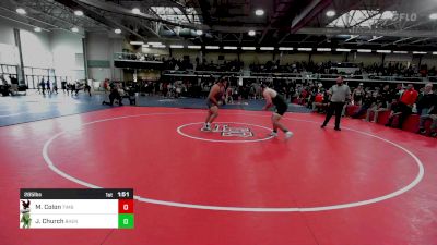 285 lbs Quarterfinal - Malikai Colon, Timberlane vs Joe Church, Bishop Hendricken