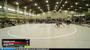 77 lbs Quarters & Wb (16 Team) - Trexden Olson, Utah Black vs Simon Carter, Bear Cave