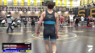 138 lbs Semifinal - Carter Freeman, Sebolt Wrestling Academy vs Carson Crigger, Iowa