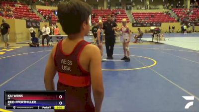 86 lbs Semifinal - Kai Weiss, KS vs Reid Pfortmiller, KS