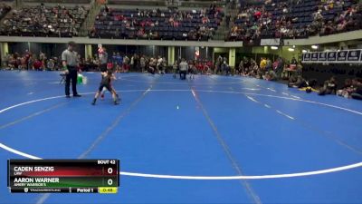 50 lbs Quarterfinal - Caden Senzig, LAW vs Aaron Warner, Amery Warrior`s