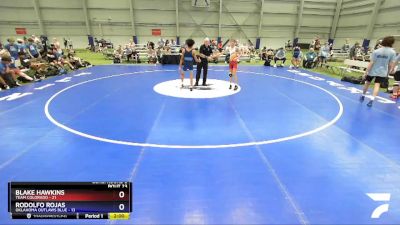 100 lbs Semis & 3rd Wb (16 Team) - Blake Hawkins, Team Colorado vs Rodolfo Rojas, Oklahoma Outlaws Blue