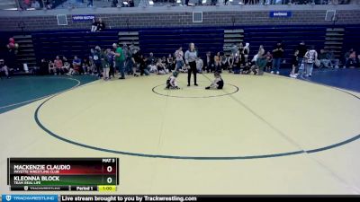 55 lbs Round 3 - MacKenzie Claudio, Payette Wrestling Club vs Kleonna Block, Team Real Life