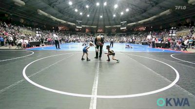 40 lbs 3rd Place - Easton Aguirre, Woodward Youth Wrestling vs Max Marsh, Noble Takedown Club