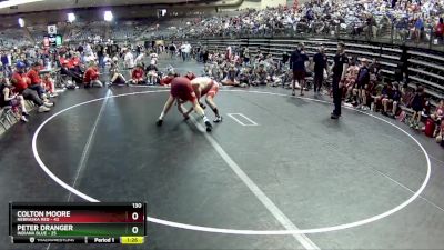 130 lbs Semis & 1st Wrestleback (8 Team) - Colton Moore, Nebraska Red vs Peter Dranger, Indiana Blue