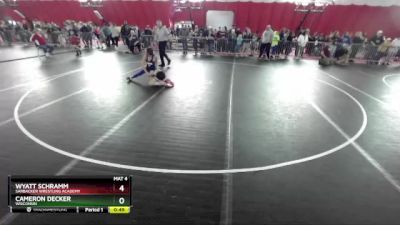 83 lbs Cons. Round 2 - Wyatt Schramm, Sarbacker Wrestling Academy vs Cameron Decker, Wisconsin