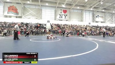 50 lbs Cons. Round 5 - Kolton Hatch, HF-L Wrestling vs Zac Lawrence, LeRoy Wrestling Club