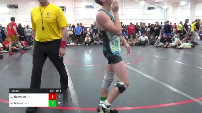 120 lbs Pools - David Bowman, The Asylum Red vs Nico Maisel, University Hawks W.A.