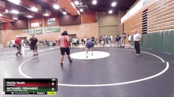 285 lbs Cons. Round 5 - Tevita Taufa, Palomar vs Nathaniel Fernandez, Menlo Wrestling CLub