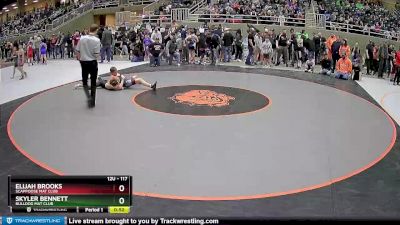 117 lbs Cons. Round 1 - Skyler Bennett, Bulldog Mat Club vs Elijah Brooks, Scappoose Mat Club