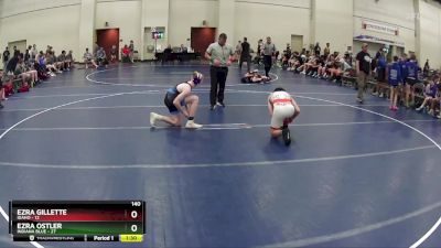 140 lbs Round 4 (6 Team) - Ezra Gillette, Idaho vs Ezra Ostler, Indiana Blue