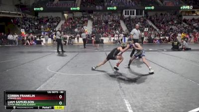 80 lbs Quarterfinal - Liam Samuelson, SlyFox Wrestling Academy vs Corbin Franklin, Atwood Kids