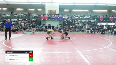 138 lbs Semifinal - Jay Chase, Sheehan* vs Jaeckez Mendez, East Hartford